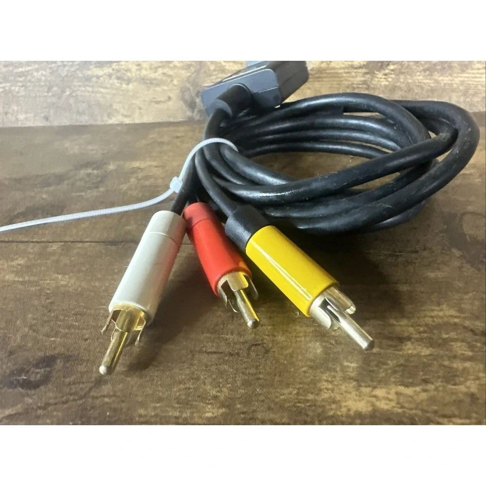 Microsoft Xbox 360 Slim RCA Composite OEM AV Cable Replacement Video Cord Tested